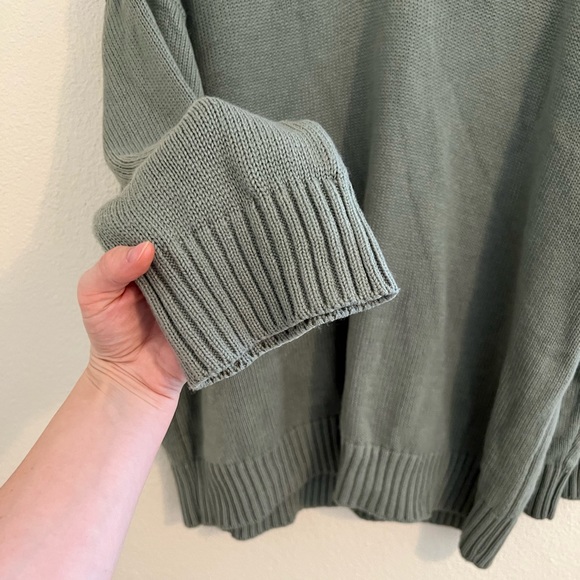 Sage Green Oversized/Slouchy Knit Sweater - XL - Picture 3 of 7